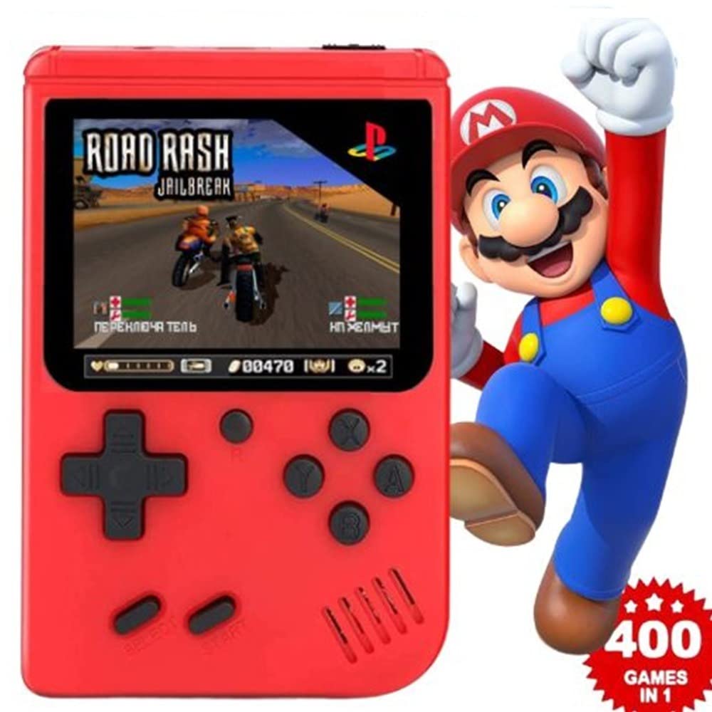 New 2023 Best 400 in 1 Sup Video Games Portable, Led Screen and USB Rechargeable, Handheld Console, Classic Retro Game Box Toy for Kids Boys & Girls - (Color May Vary)