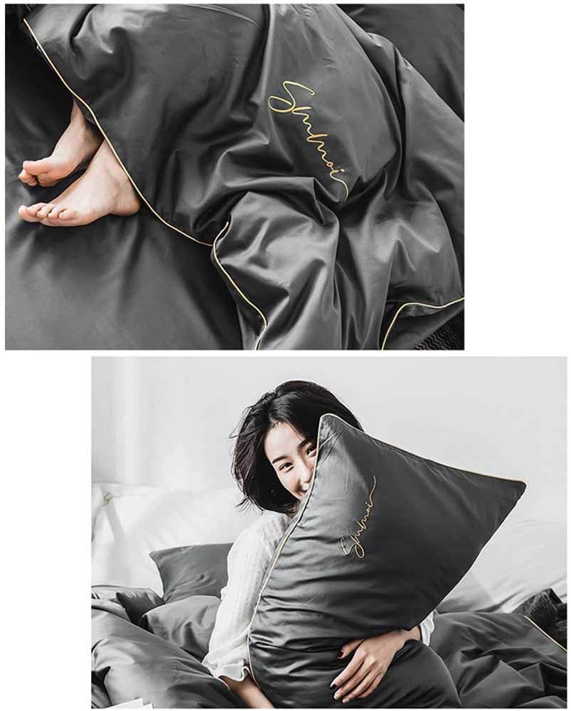 4 Sets of Bedding Washed Cotton to Keep Warm Anti-Wrinkle Anti-Allergic European-Style Bedding (Multiple Colors) D 1.5M (D 1.8M)