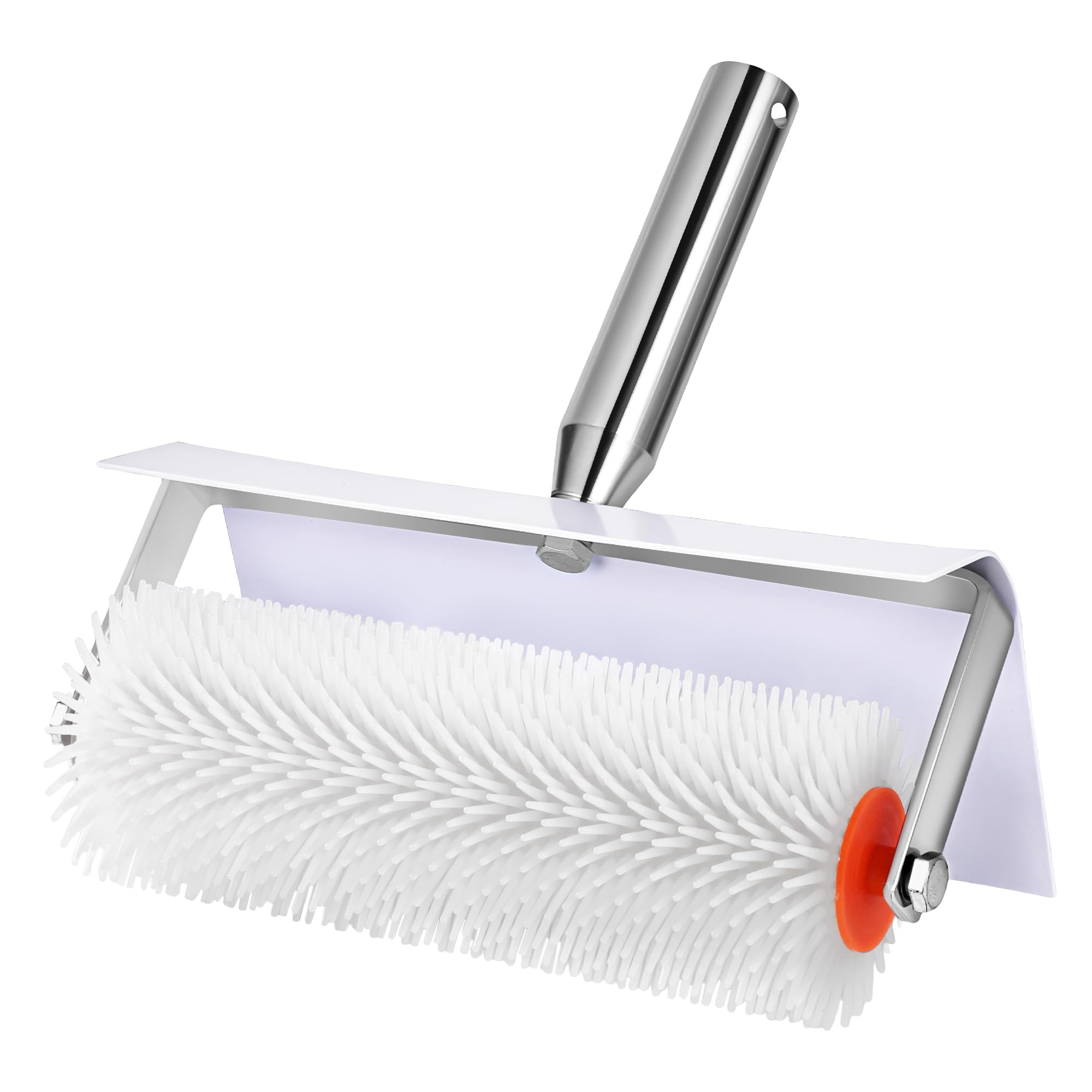 Zymuegist Epoxy Floor Roller with Splash Guard, 10"/250mm Spiked Roller for Eliminating Bubbles & Ensuring Smooth Finishes – Ideal for Epoxy Floor Leveling (10in)