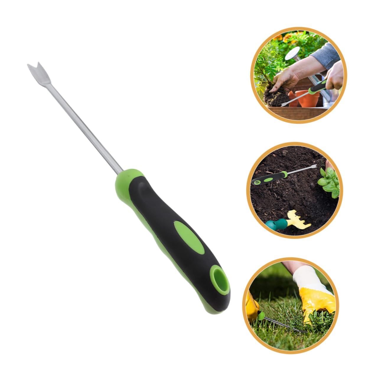 POPETPOP 3pezzi Strumento per Rimozione Erbacce Estrattore Manuale per Giardino Utensile per Giardinaggio Multifunzionale per Trapianto e Diserbo Design Ergonomico per Facile Utilizzo