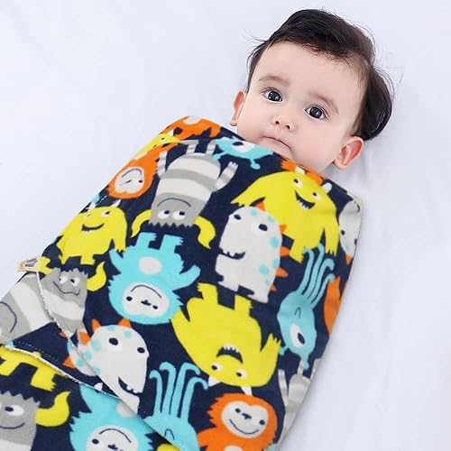 Miniatura 6 de BlueSnail Manta para bebé, suave y cómoda, manta de recepción fácil de envolver para recién nacido, adecuada para 0-33-6 meses (mono gris, 0-3 meses)