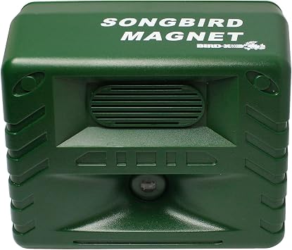 Bird-X Songbird Magnet, Bird Caller Device to Bring Birds to Your Yard, Water-Resistant, Easy to Install, Covers up to 4,000 sq. ft., 6.75 x 5.5 x 3.5
