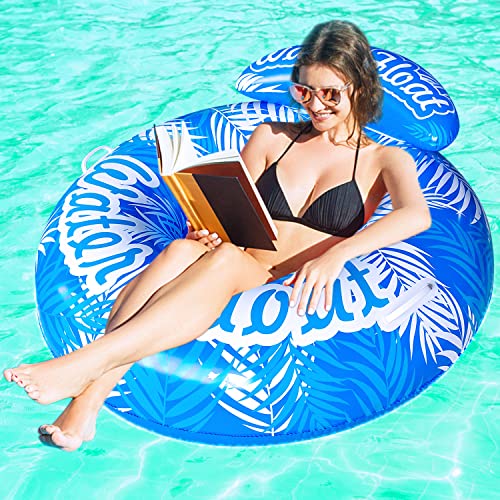 Pool float for adult, Adult Beach Floats,Inflatable Rafts Swimming Pool Air Sofa Floating Chair Bed,with Two Handles, Great for Chilling in The Pool