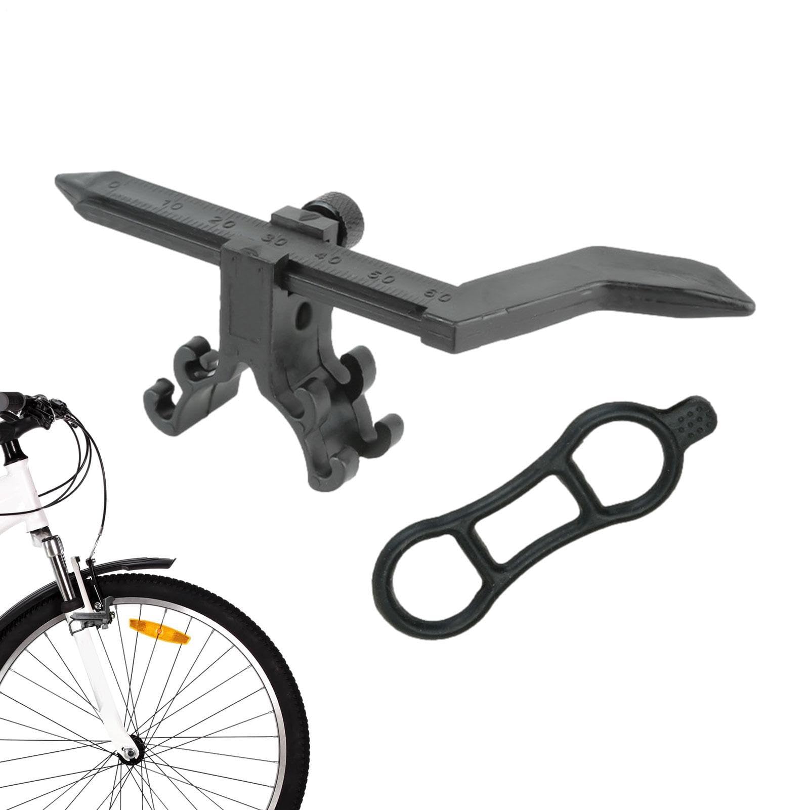 Fahrrad-Indikator – Präzisions-Rad-Einstelllehre, Nylon-, Stahl- und Aluminiumkonstruktion, langlebige Messgenauigkeit | Perfekt für die Reparatur des Fahrradrahmens, Ausrichtung