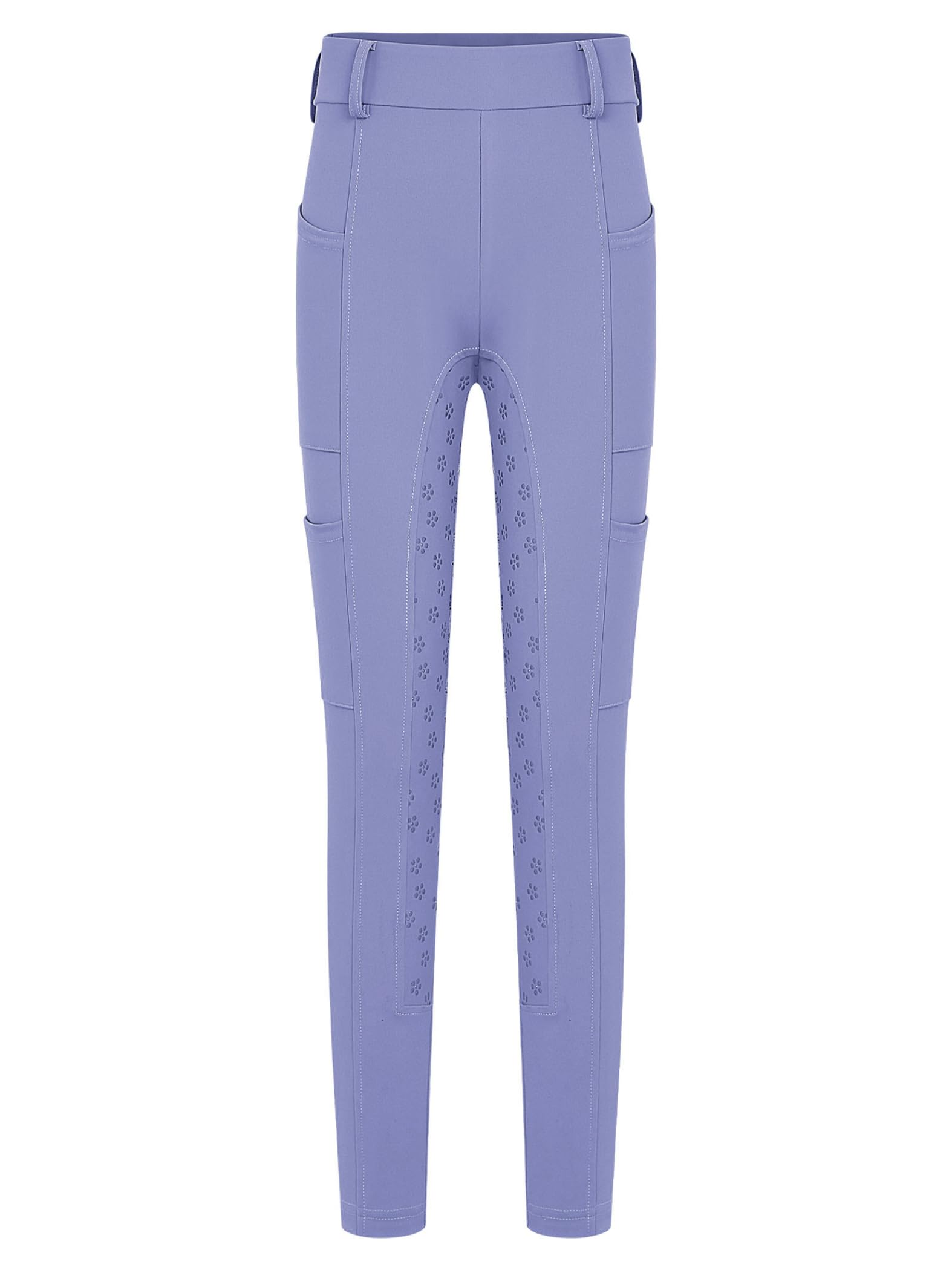Kinder Reithose Mädchen Jungen Reitleggings Hoch Taille Reithosen Sport Hose Leggings mit Seitentaschen Reitkunst Trainingshose Sweatpants