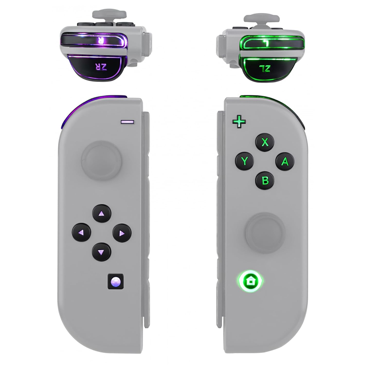 Amazon.com: eXtremeRate 7 Colors 9 Modes NS Joycon DFS LED Kit, Multi ...