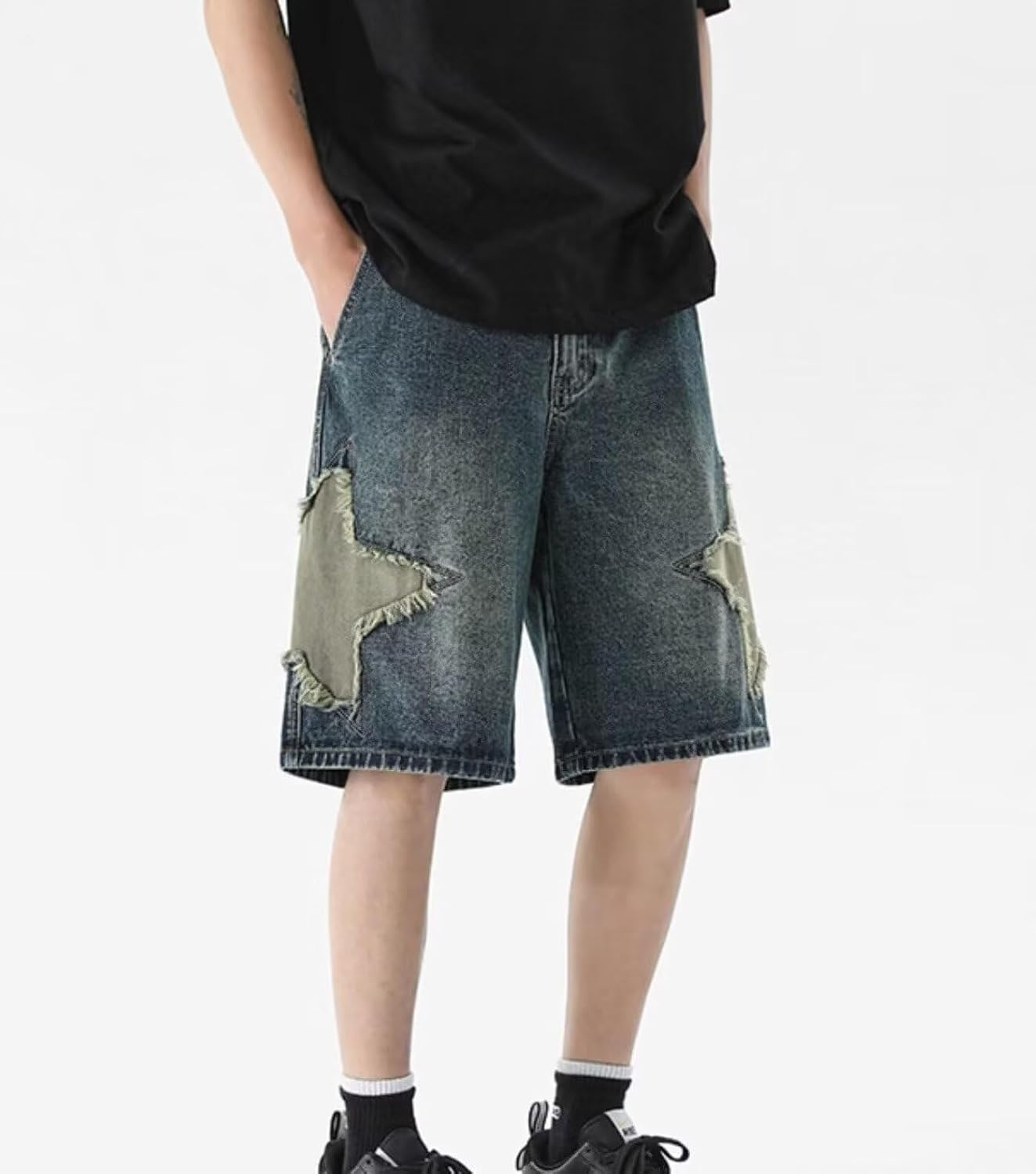 Unisex Denim Shorts Baggy Jorts Y2K Streetwear Fashion Jorts Casual Loose Grunge Harajuku Jeans Shorts - Image 3