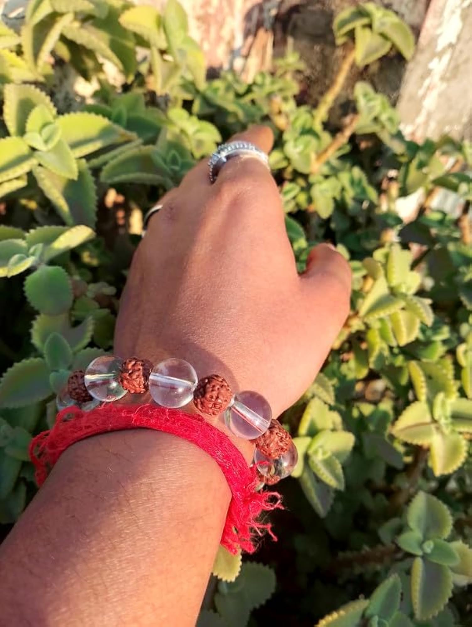Elastic 10-12mm Beads Rudraksha Crystal Bracelet, Healing Gift