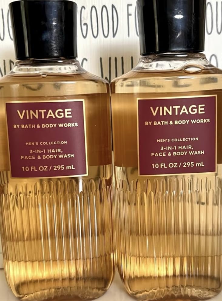2 Men's Collection Vintage 3-in-1 Hair Face bath Body Wash