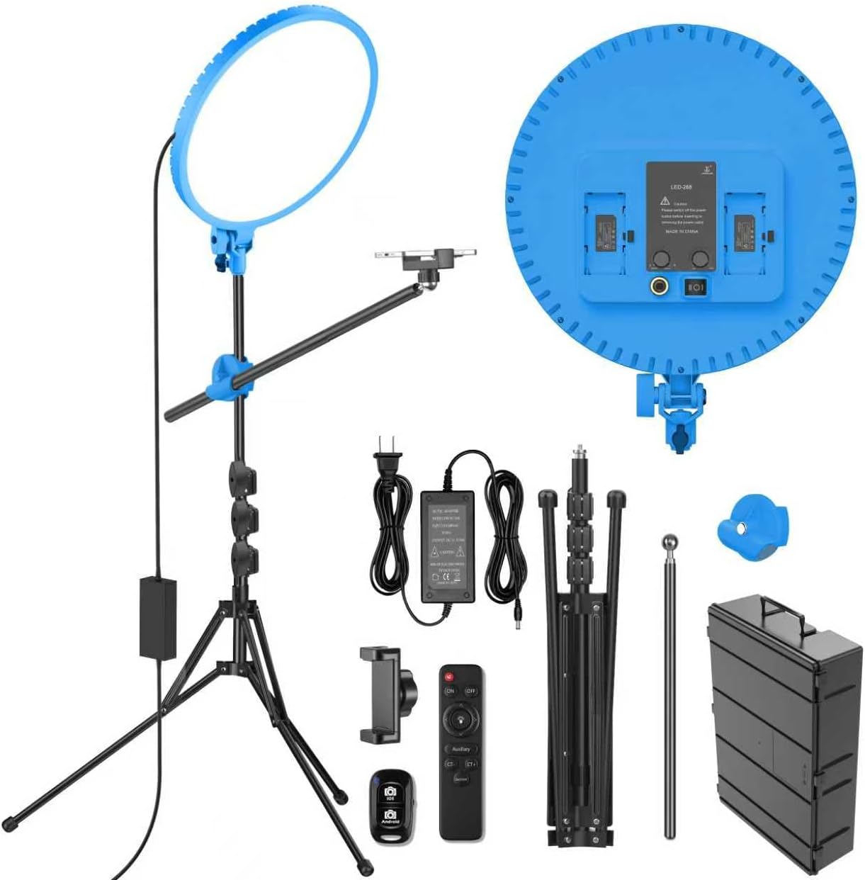 Large Ring Light with 72" Tripod Stand, (Maya Blue, 13)
