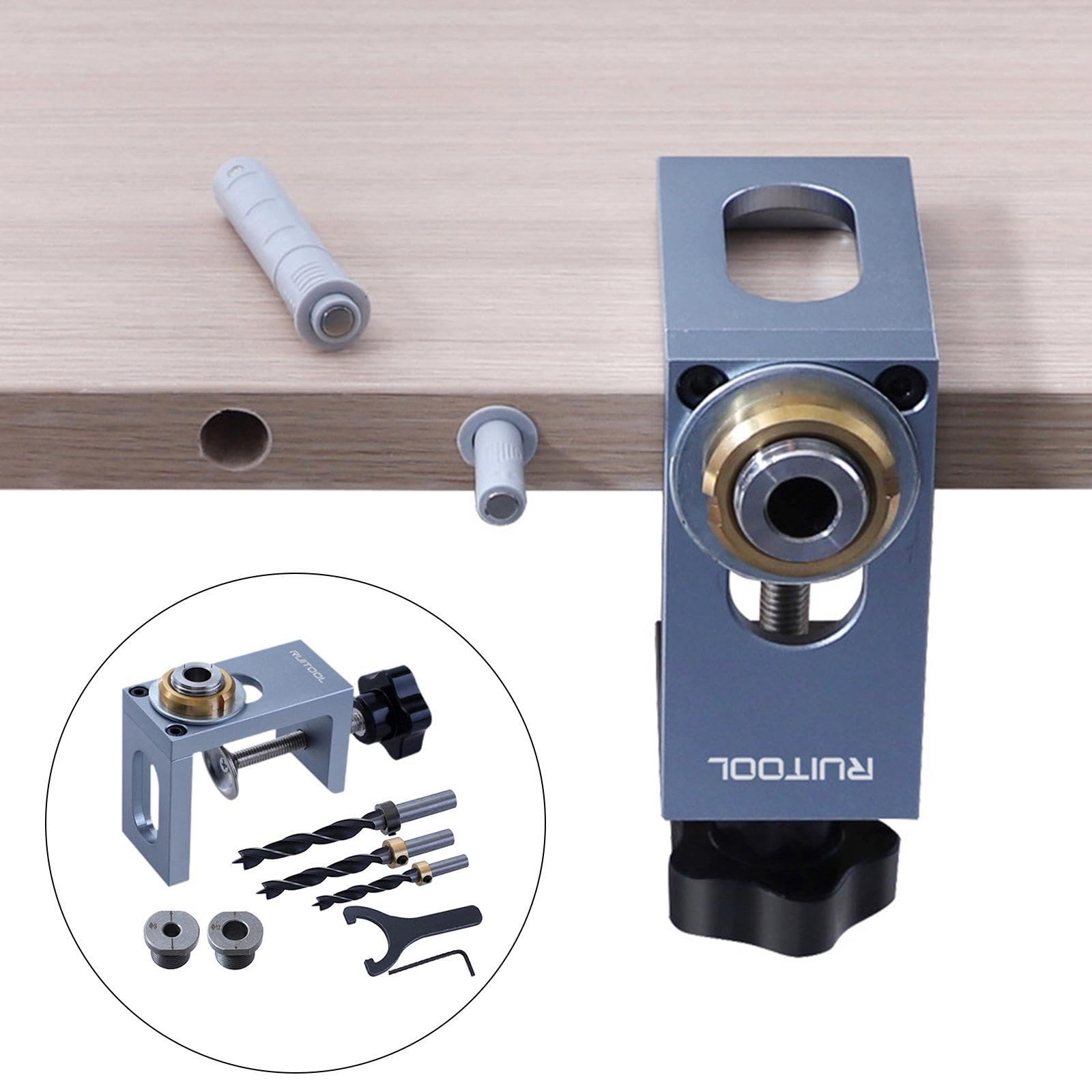Holzbohrer und Dübelhilfen Set mit robustem, selbstzentrierendem
