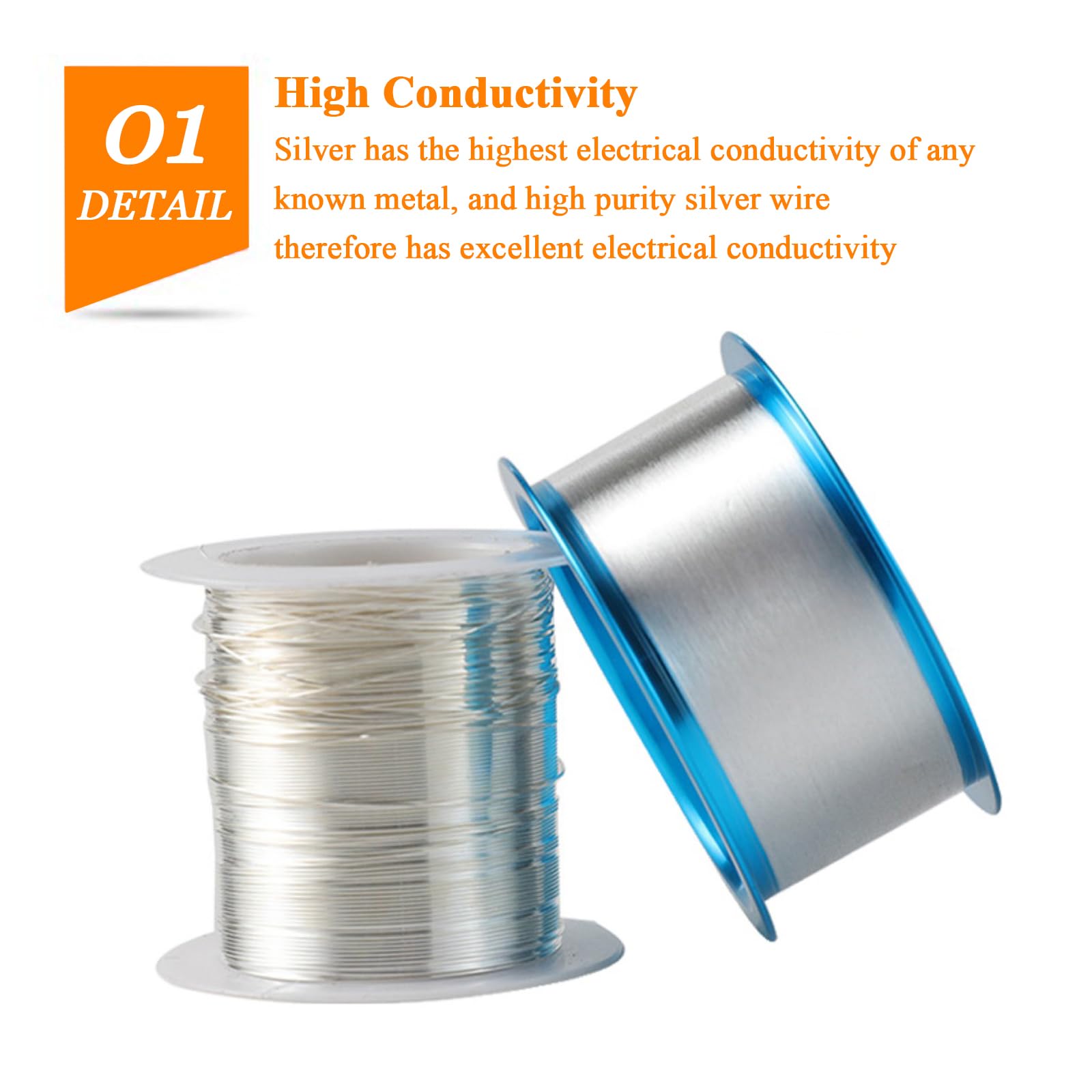 WSYCWG Diameter 5mm, Silver Wire Length 10Cm, Metal Silver Thin Wire Diameter 3-6Mm Suitable for Industry and Experiment