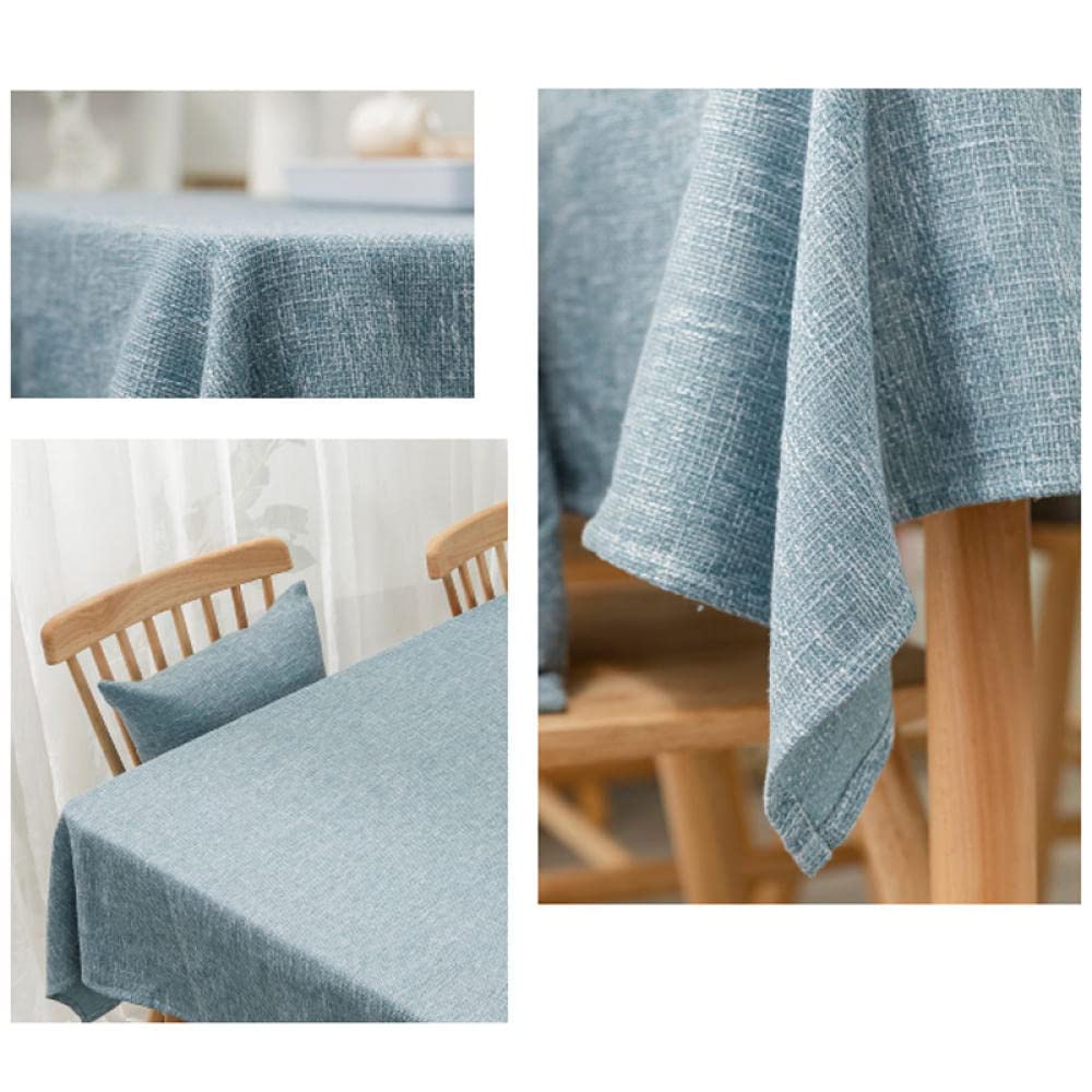 Manteles Antimanchas Mantel Rectangular Algodón Grueso para de Hogar Picnic del Hotel Tienda de Café Rojo 140 × 240cm