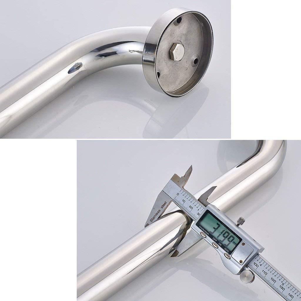 Barras de agarre de baño, rieles de seguridad de acero inoxidable para bañera y soporte de escaleras, mejora la estabilidad con estante de secado, fácil instalación, 38 cm de longitud