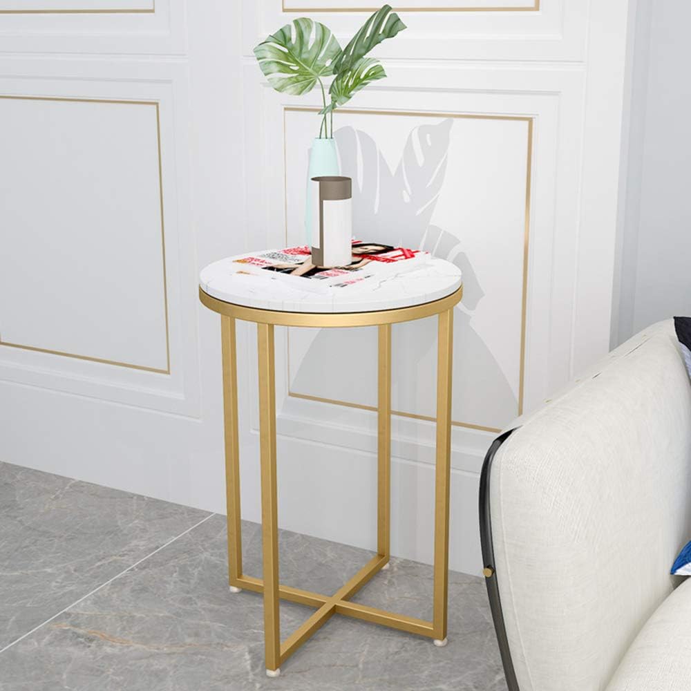 Side Table/End Table,with Metal Frame Nordic Coffee Table Living Room End Table Small Space Accent Table for Office Small Space Studio