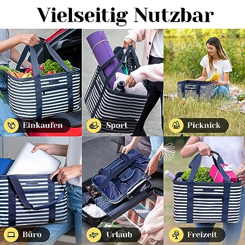 Einkaufskorb shopwell faltbar 30 Liter, Klappkorb zum Einkaufen