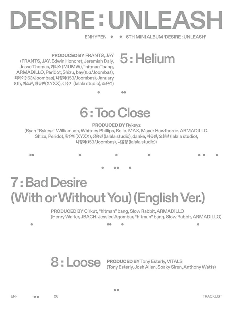 ENGENE) ENHYPEN [DESIRE : UNLEASH] 6th Mini Album (HEESEUNG