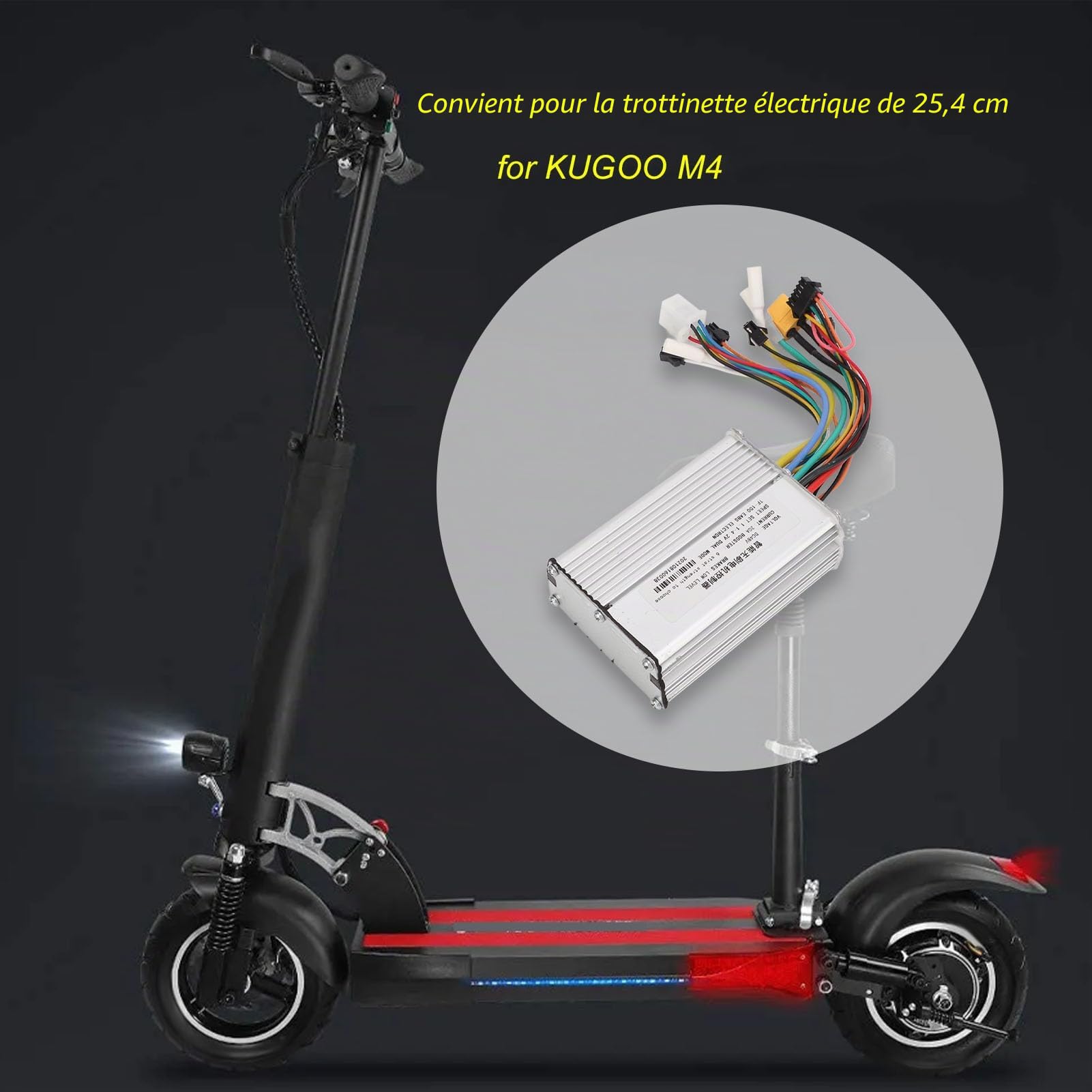 Contrôleur de Scooter électrique 48 V 20 A Contrôleur de Moteur pour M4 Type à 2 Roues, controleur Trottinette Electrique sans Balais avec Rainures