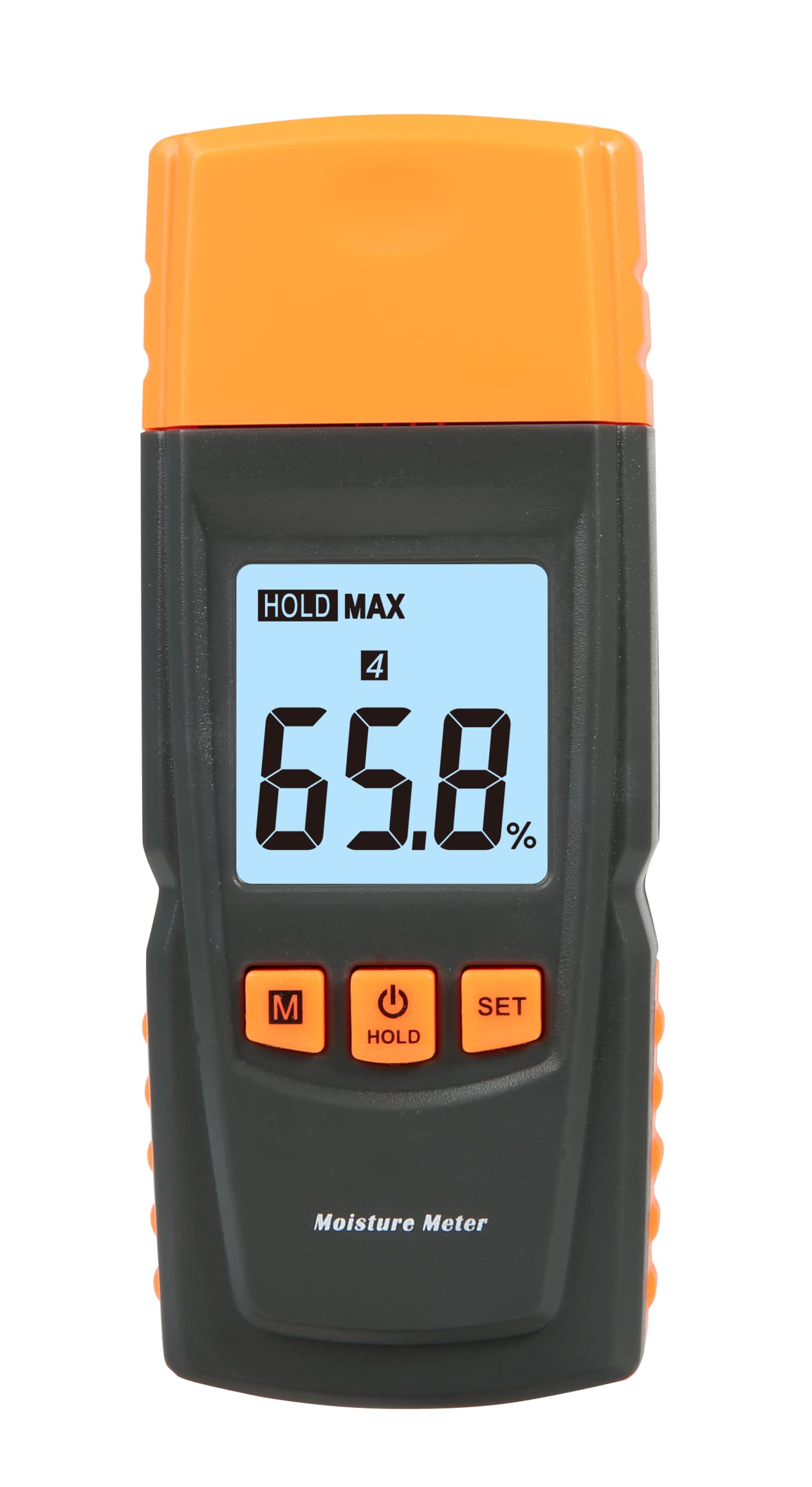 NICE-POWERWood Moisture Meter, Pin-Type Digital Moisture Meter Firewood Moisture Content Detector, Water Leak Detector with Large Screen for Logs, Drywall, Building Materials, Plaster