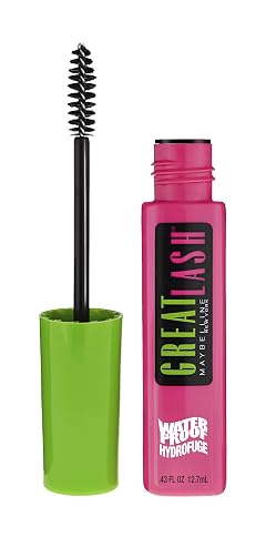 Maybelline Great Lash Waterproof Mascara Volumizing Lengthening and Lash-Doubling Formula for Thicker Lashes Very Black 1 Count