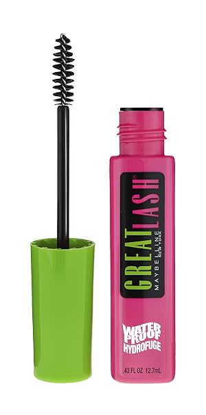 Maybelline Great Lash Waterproof Mascara Volumizing Lengthening and Lash-Doubling Formula for Thicker Lashes Very Black 1 Count