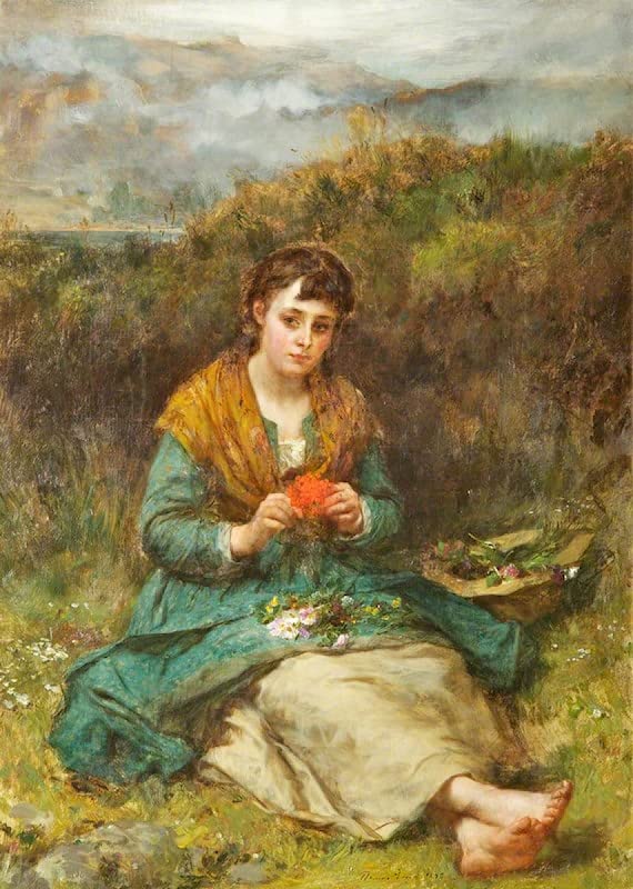 Affiche Libre de soins par Thomas Faed Impression Sur Toile 60x90cm