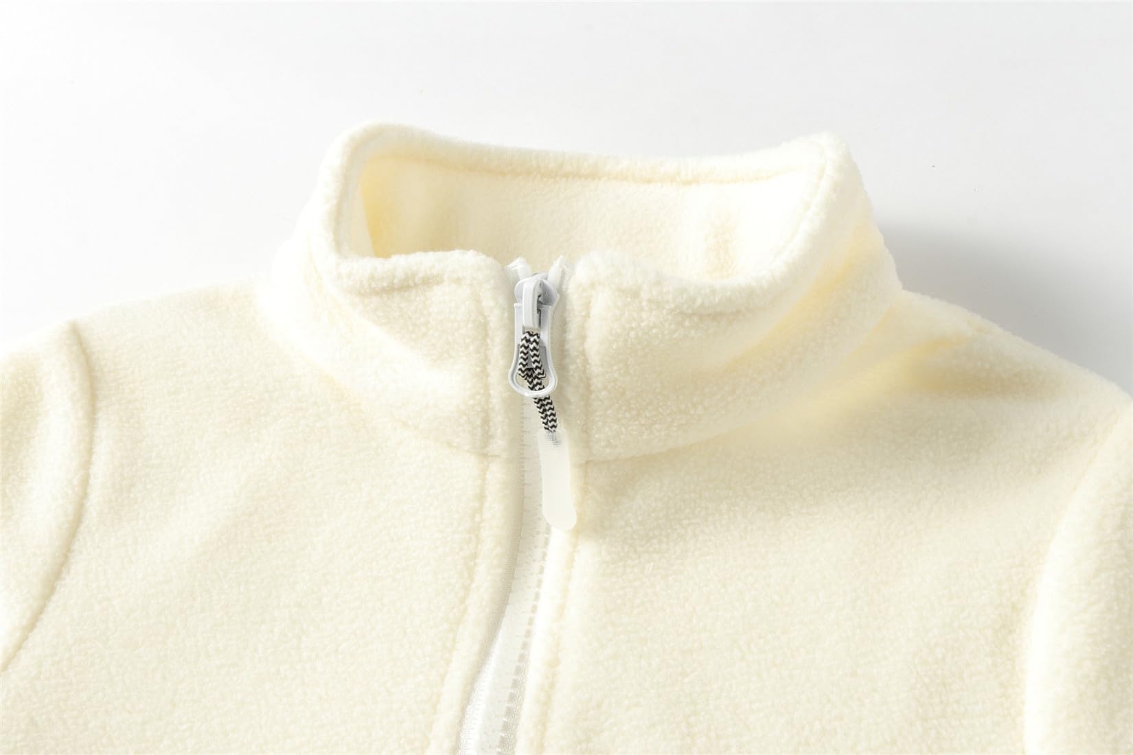 Mud Kingdom Sudadera de forro polar de manga larga con cremallera de un cuarto para niños y niñas, cuello alto falso, para otoño