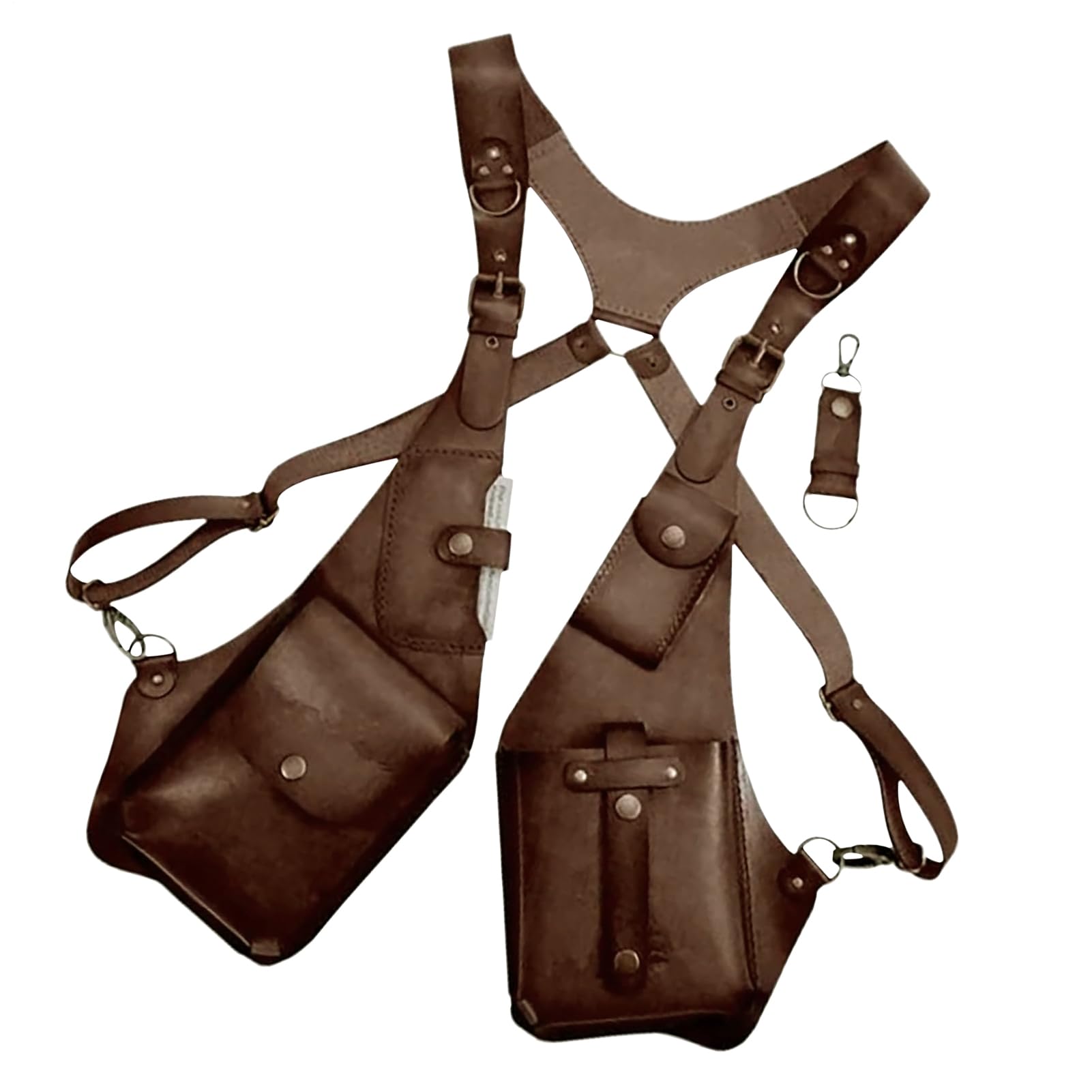 Riñonera Axilar Cartera Medieval Steampunk Halloween Cosplay | Bolsa de Doble Hombro Para Cosplayers Artistas Viajeros Vacaciones Trabajo Diario Senderismo Eventos Temáticos Mascaradas