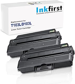 2 Inkfirst® High Yield Toner Cartridges MLT-D103L (MLTD103L) Compatible Remanufactured for Samsung D103L BlackML-2955DW ML-2955ND SCX-4728FD SCX-4729FD SCX-4729FW ML-2950D ML-2950ND