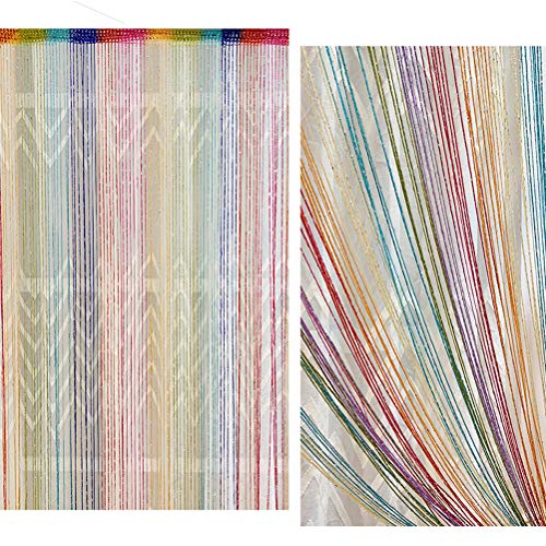 Home Decor Sequin Curtain For Doorway,Door String Curtains, 39X79 Inch Hanging,Closet Bedroom Blind Living Room Divider,Window Wall Panel Fringe Backdrops Sheer No Beads Beaded Decorative Crystal #TOP2