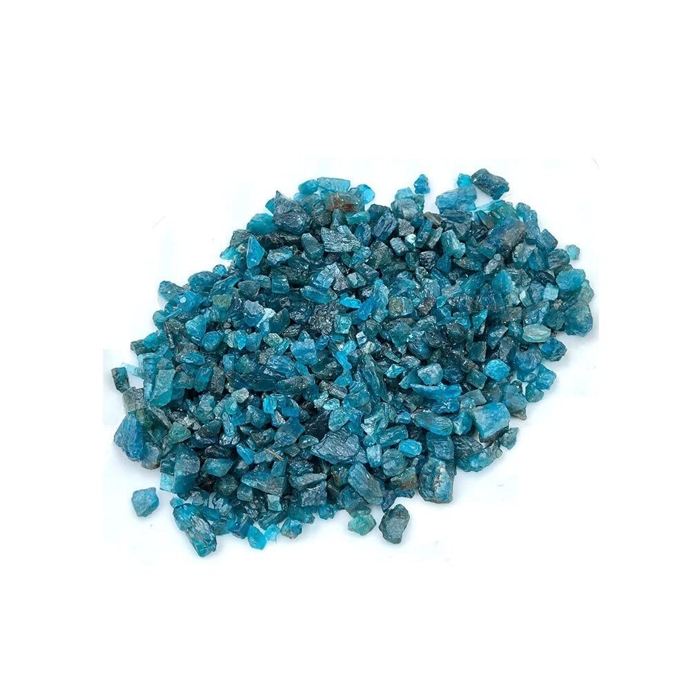 Paquete de 50g/100g de Grava de Cristal de apatita Azul Natural, decoración de la habitación del hogar, Acuario DIY QINTINYIN Cristales y Piedras (Size : 50g Pack)