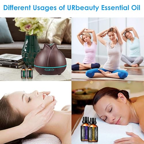 Miniatura 6 de URPOWER Juego de aceites esenciales aceites difusores de aromaterapia de 8 x 03fl oz para el hogar juego de regalo de aceites esenciales para mamá