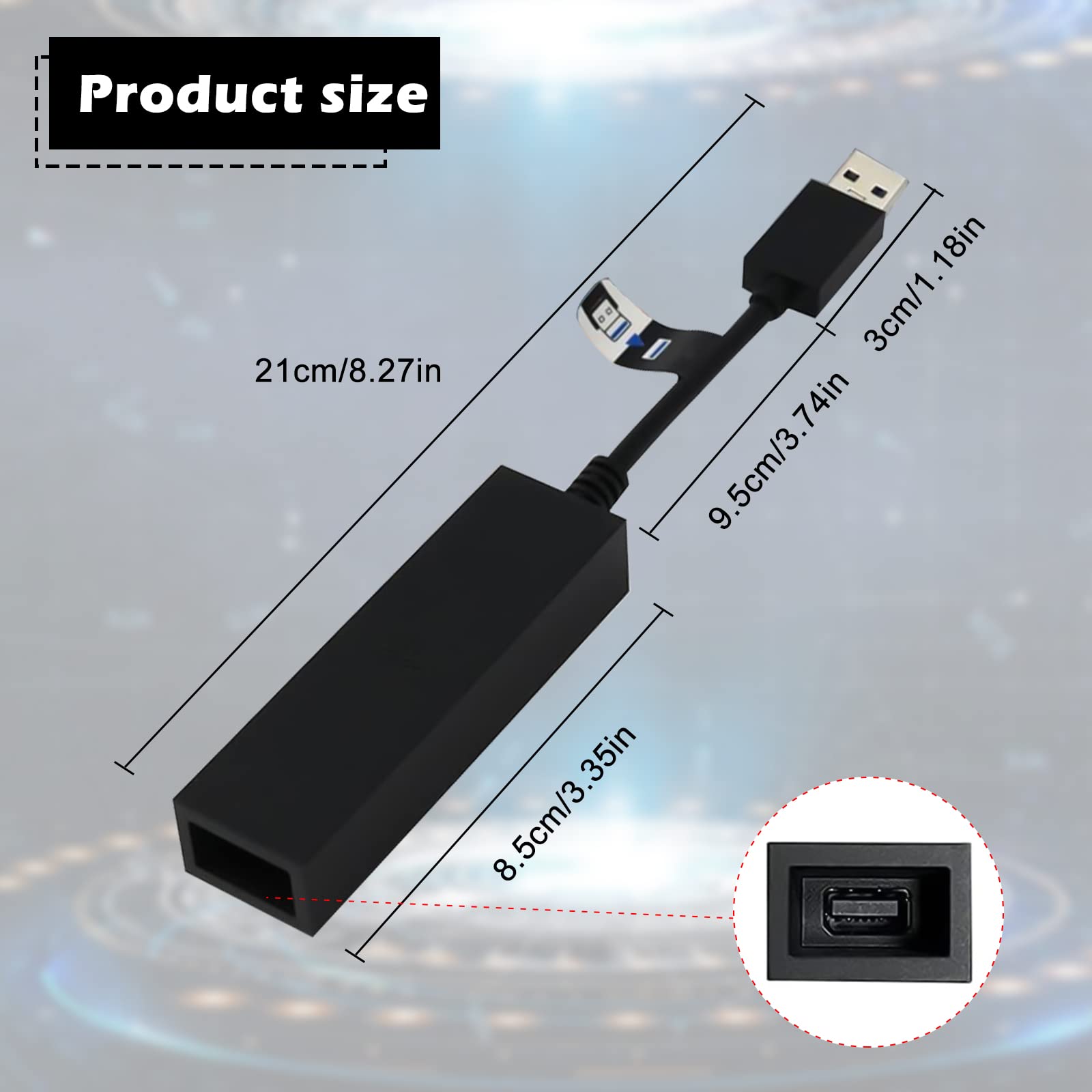 Nizirioo adapter PS vr ps5, adapter kamery PS4/PSVR na PS5, czarny