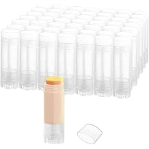 50 Pack 5ml Empty Lip Balm Tubes Refillable Lip Balm Containers DIY Plastic Lipstick Tubes Lip Gloss Balm Holder clear