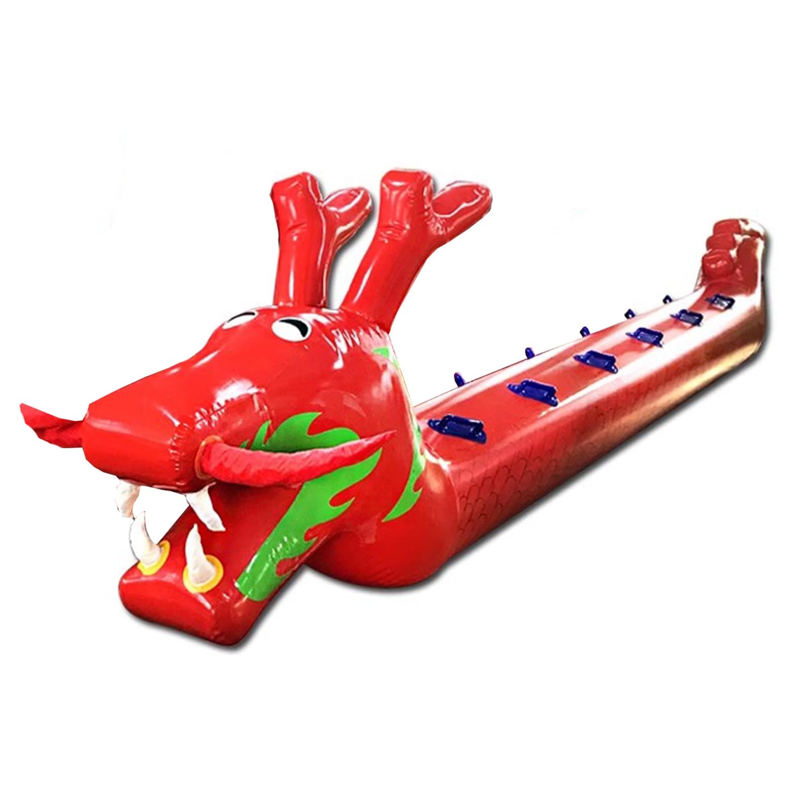 Travail D'équipe Jeu Bateau Dragon Gonflable PVC pour Jeux d'équipe Adulte, intérieur et extérieur, livré avec Pompe à air
