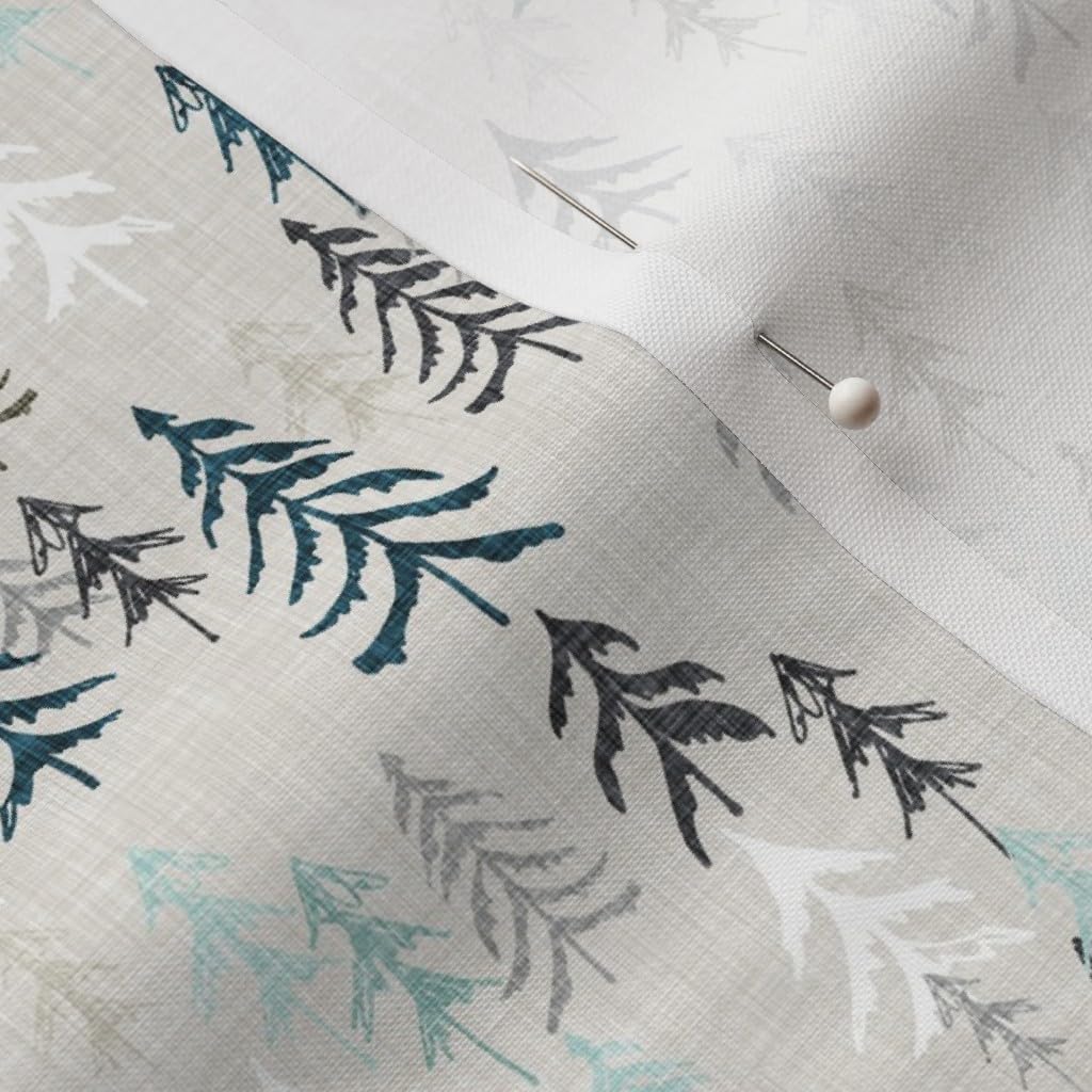 Spoonflower Fabric - Earth Woods Forest Trees Pine Woodland Neutral Boy Printed on Petal Signature Cotton Fabric by The Yard - Sewing Quilting Apparel Crafts Decor