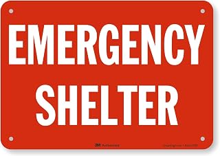 SmartSign “Emergency Shelter” Sign | 7" x 10" 3M Reflective Aluminum