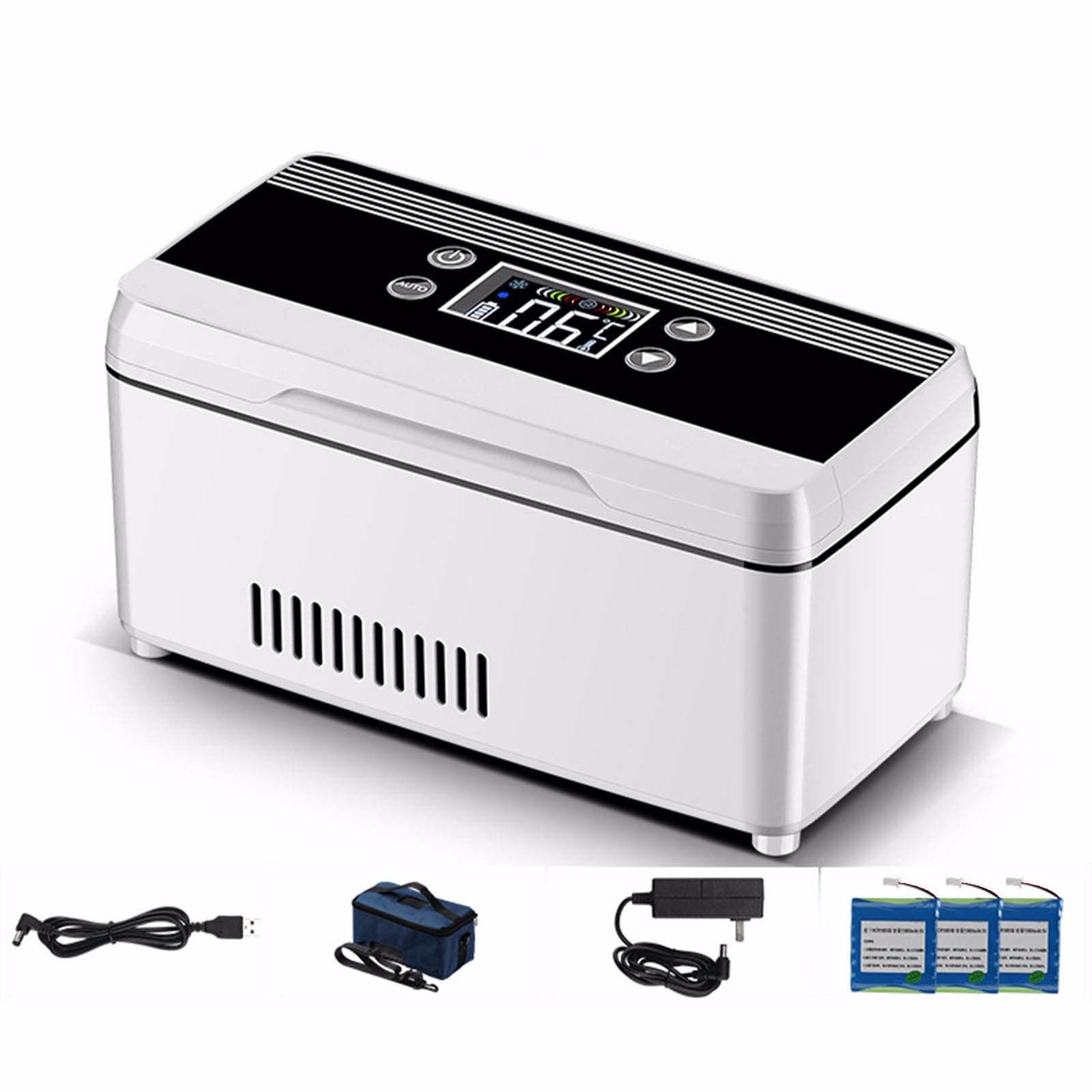 Portable Insulin Cooler Box USB Rechargeable Insulin Cooler Case Mini Medicine Refrigerator Mini Cold Boxes Car Small Refrigerator, 10-30 Hours of Battery Life, 13600mah Battery & Tote Bag Packa