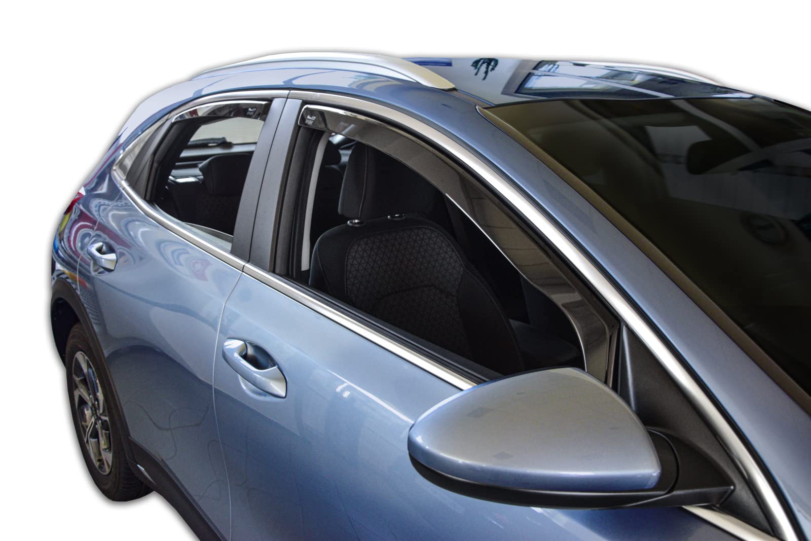 J&J AUTOMOTIVE Windabweiser passend für Kia X Ceed 5-Türer ab 2019 4tlg, Heko Regenabweiser Vorne Hinten Getönt Dunkel Passform