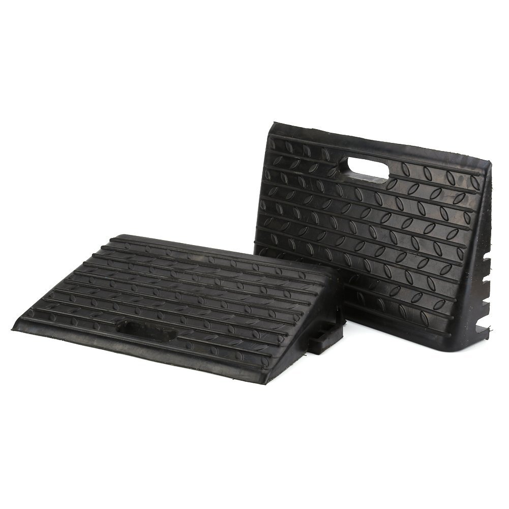 Kerb Ramps,2Pcs Heavy Duty Rubber Ramps Mounted Rubber Kerb Ramps