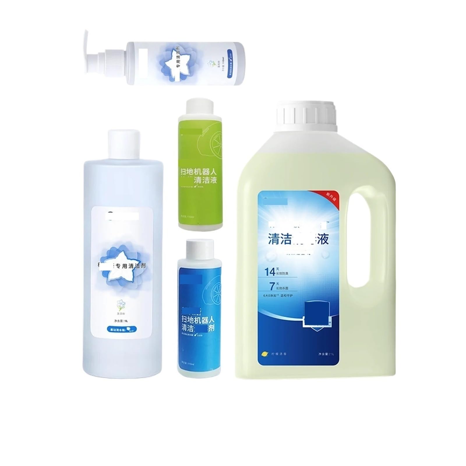 Solución de limpieza de suelo Liqui, compatible con ECOVACS, líquido de limpieza T20 N9 T10 OMNI/T10 TURBO/X1 OMNI/X1 TURBO X2 Pro T2(Blue 10PCS)