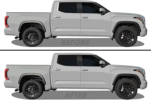 SlickMod Revestimiento de vinilo opaco cromado para Toyota Tundra 2022-2024 (negro mate)