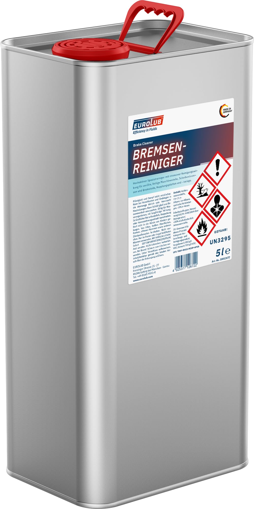 Eurolub 10012672 Freno Detergente, 5L Volume