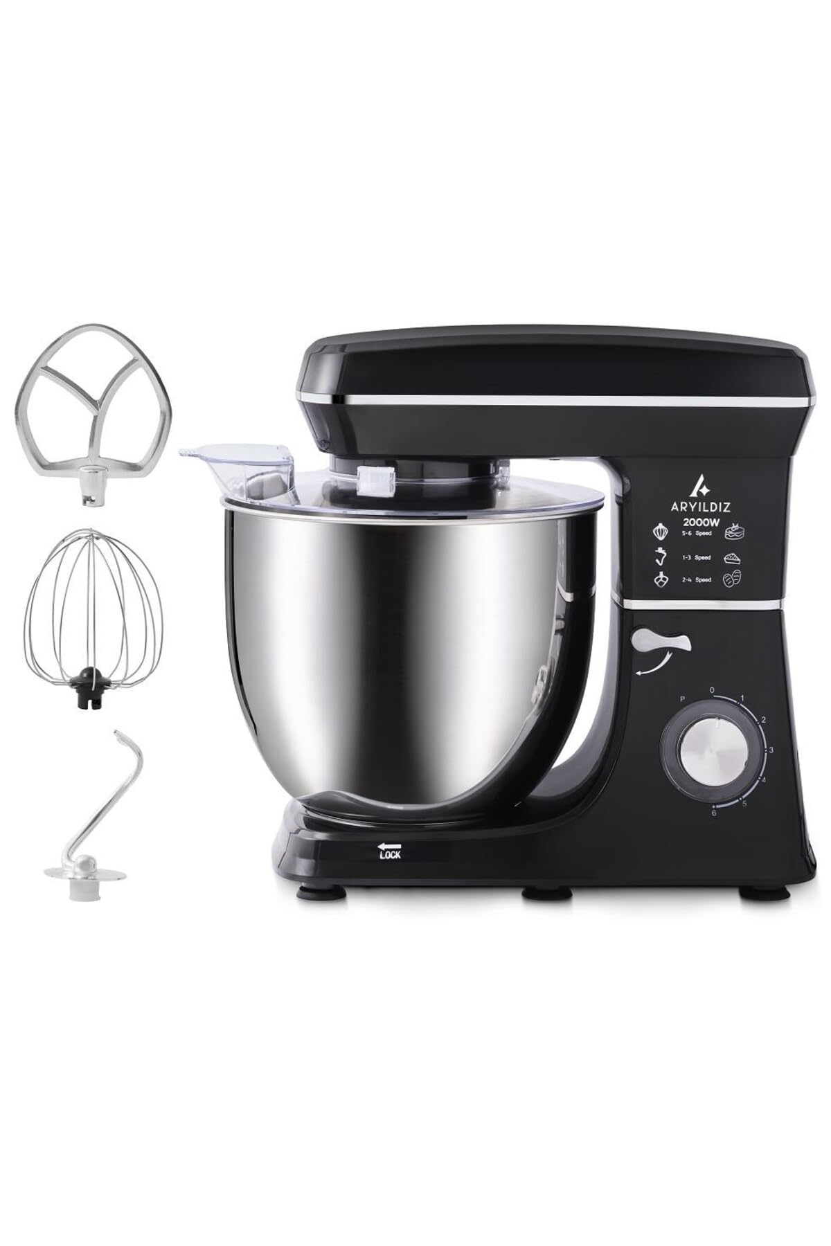 Aryıldız 153AR305805 HomeChef XXL 10 Lt Stand Mixer Siyah : Amazon