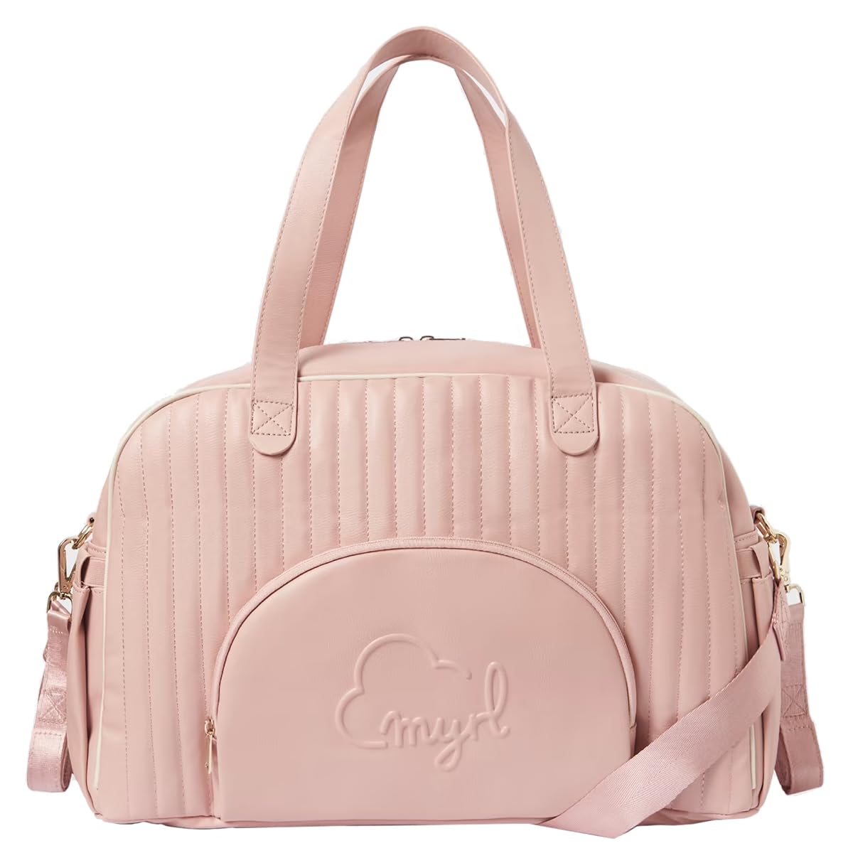 Mayoral - Bolso acolchado bebé exterior polipiel con asas para carrito y bandolera larga- compartimento para portachupete 19.348
