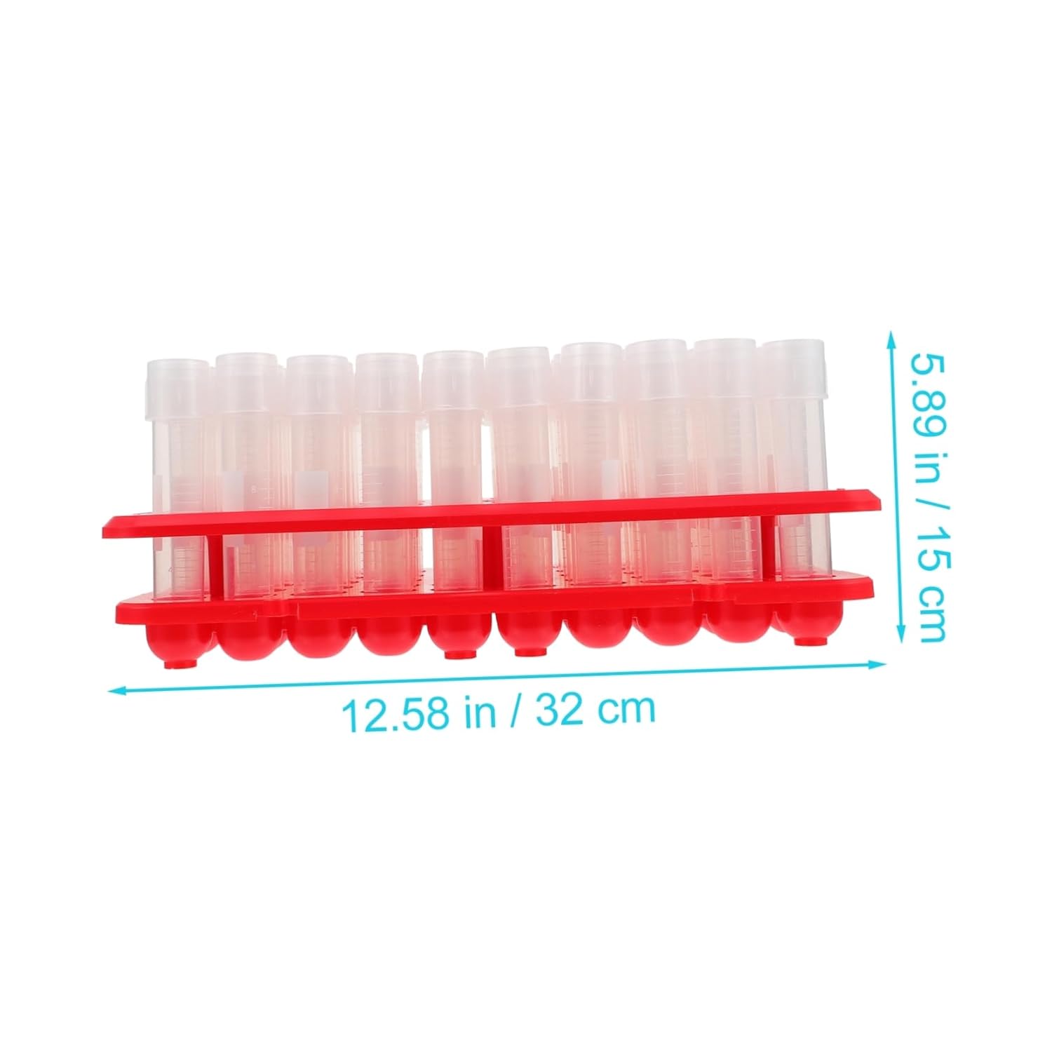 200pcs Test Tube Rack for Lab Holder Graduation Easy to Read Leak Lid School Lab Use Random Color