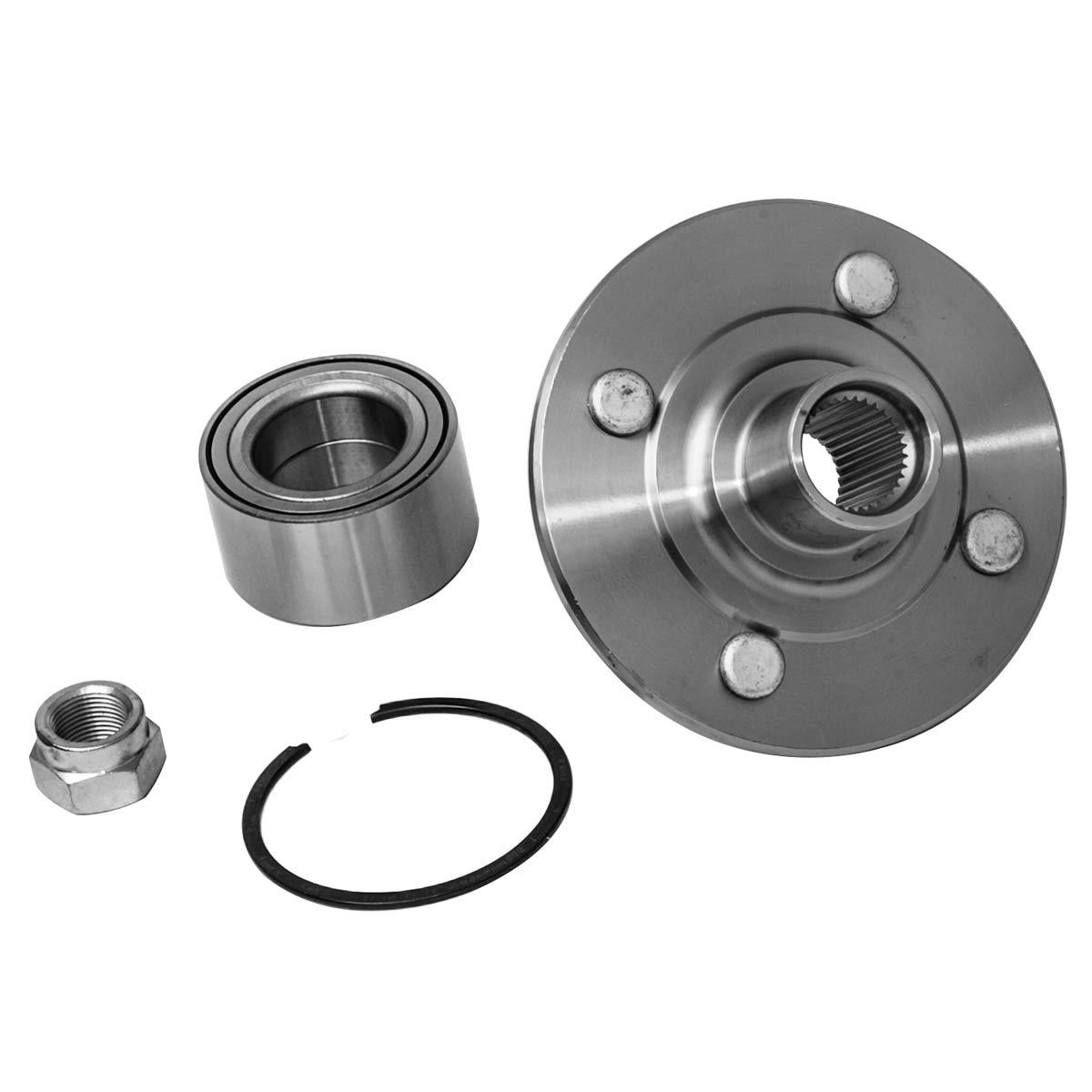 Amazon.com: Buje de rueda delantera y conjunto de rodamientos