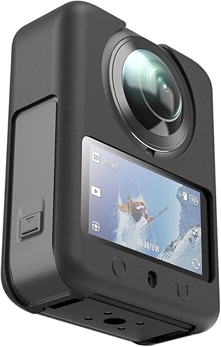 Miniatura 6 de Para accesorios DJI OSMO 360, funda de silicona + tapa de lente + funda protectora con cordón compatible con cámara de acción DJI OSMO 360 (sin