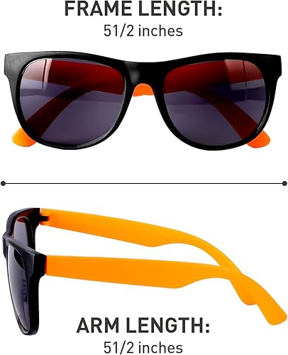 Miniatura 4 de Paquete de 48 lentes de sol de neón de 12 colores con lentes oscuros, estilo de los años 80 para recuerdos de fiesta, fiesta en la piscina a granel,