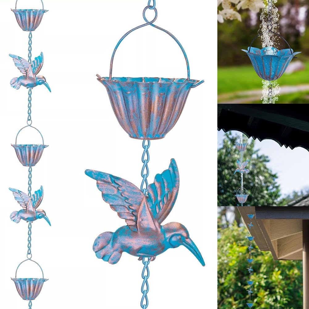 Chaîne de pluie en forme de colibri pour l'extérieur
